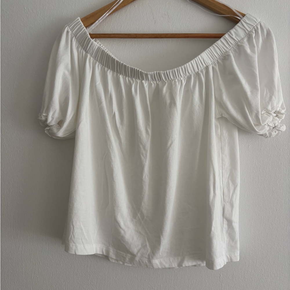 H&M Elegant White Off-Shoulder Women's Top